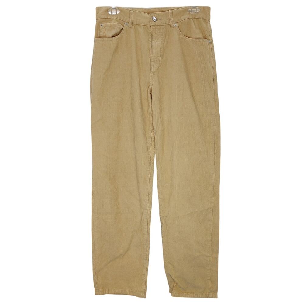 BDG Pledge Cowboy Corduroy Pants Straight Leg High Rise Tan Womens 28